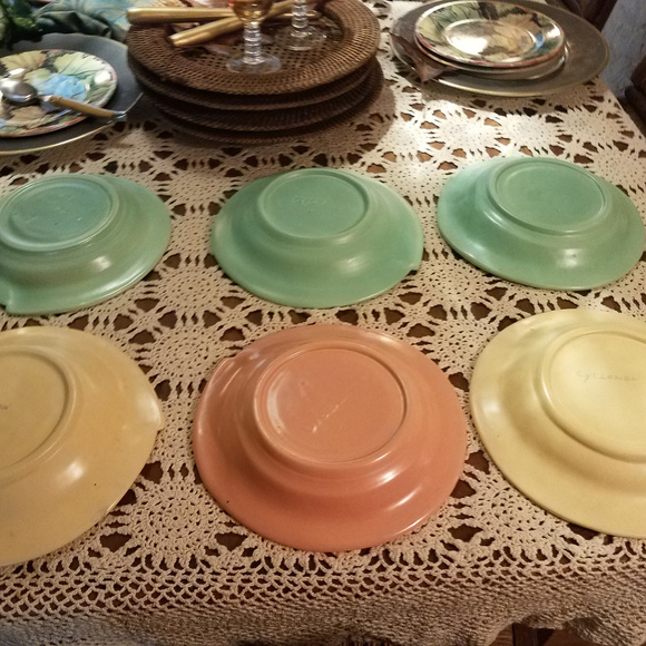 Cyclamen Pottery Soup/ Pasta  Bowls.. a Museum/Gallery Curated Design. - Picture 3 of 6